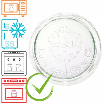 Sklenice Sklenice WECK / skleněné víčko 80mm pro ZAVAŘOVACÍ SKLENICE WECK