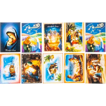 Vánoční přání Pohlednice Náboženské s přáním Veselých Vánoc 10 Ks