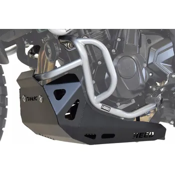 Rám pro motocykl Padací rámy HEED pro Benelli TRK 702/702X - spodní stříbrné + ocelový kryt černý