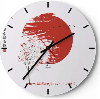 Hodiny Nástěnné hodiny do kuchyně 30x30 Abstrakce Skleněné hodiny do obýváku Tiché