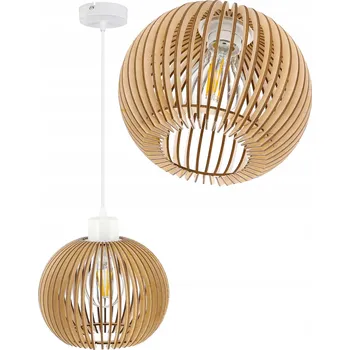 Závěsné svítidlo lustr stropní dřevěné stínidlo 1