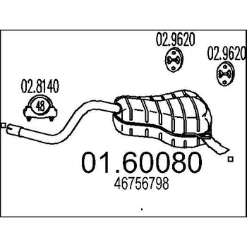 Auto-moto Zadní tlumič výfuku MTS 01.60080