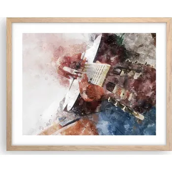 Obraz Obraz plakát na zeď v rámu světlý dub 50x40 abstrakce foto do obýváku