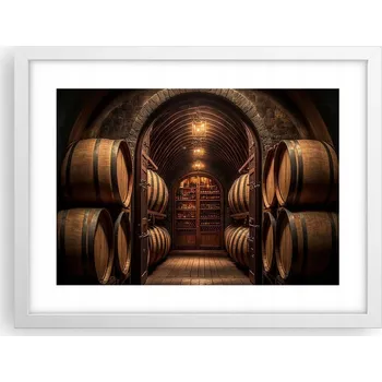 Obraz Obraz plakát v bílém rámu do obýváku 40x30 víno foto plakáty na zeď