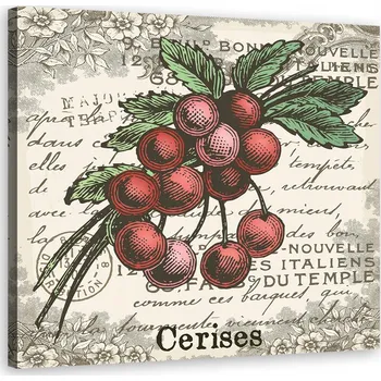 Obraz OBRAZ NA PLÁTNĚ Vintage Višeň 30x30