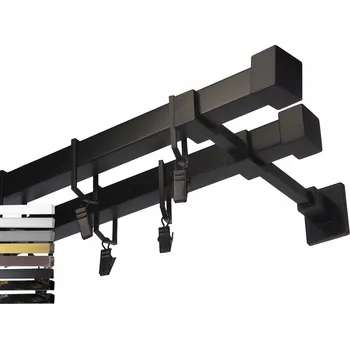 Garnýž kovová dvojitá hranatá 100 cm, 7 barev