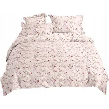 Povlečení POVLEČENÍ DROBNÉ RŮŽOVÉ KVĚTY LOUKA PROVENCE BAVLNĚNÝ SATÉN 200x220