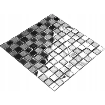 Obklad Skleněná mozaika Englass 30 x 30 cm, odstíny šedé a stříbrné