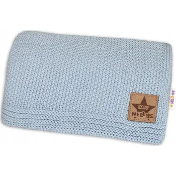 Dětská deka Baby Nellys Luxusní bavlněná deka, deka BASIC, 80x90cm - šedá