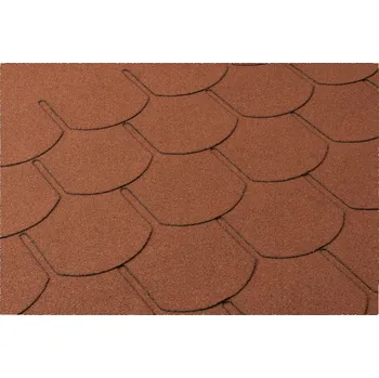 asfaltová šindel Asfaltový Šindel bitumenový kaprový na střechy, střešní krytina červená Bauhus