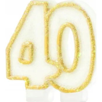 Svíčka Svíčka k narozeninám číslice 40. narozeniny, výročí