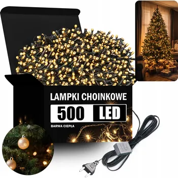 Vánoční dekorace Vánoční světýlka LED na stromeček, teplá bílá, venkovní, 500 kusů