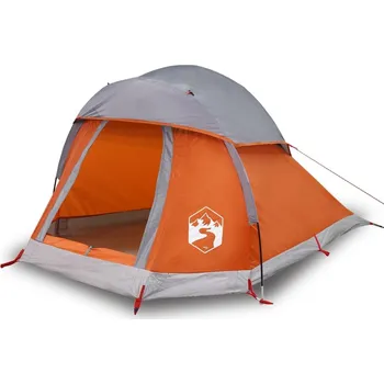 Stan OMAXI Kempingový stan kopule pro 1 osobu šedý a oranžový nepromokavý 448247