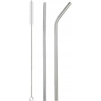 KOVOVÁ BRČKA NA PITÍ 2KS + ČISTÍTKO a55