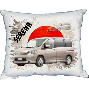 Povlak na dekorativní polštářek Polštářek s osobním autem Nissan Serena (Polštářek s osobním autem )