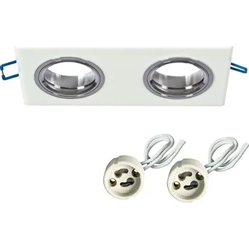 Bodové svítidlo Halogenové svítidlo dvojité LED skleněné + 2x GU10