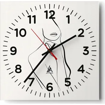 Hodiny Nástěnné hodiny do obýváku 40x40 Abstrakce Tiché hodiny Skleněné hodiny Bez hlučnosti