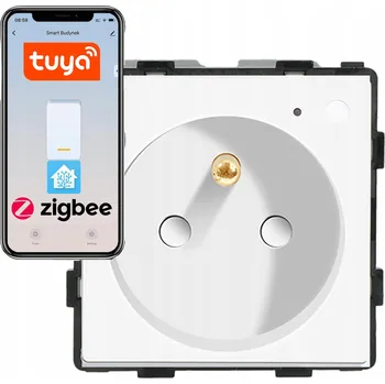 Elektrická zásuvka INTELIGENTNÍ ZÁSUVKA 230V S KOLÍKEM BÍLÁ ZigBee 1F