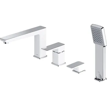 Vodovodní baterie OMNIRES - PARMA vanová baterie 4-otvorová chrom / bílá /CRB/ PM7432CRB