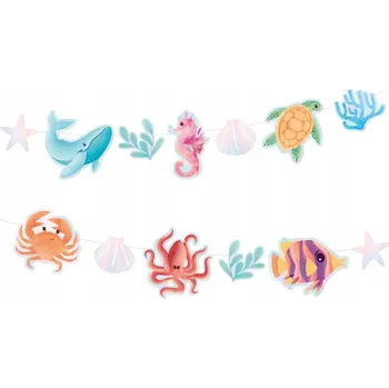Banner Girlanda Oceán Podmořská zvířata 200 cm Narozeniny