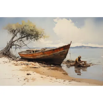 Plakát Plakát Klid Pobřeží bez rámu 91,5 x 61 cm