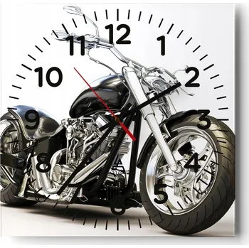 Hodiny Nástěnné hodiny do obýváku 40x40 Motorismus Tichý chod Hodiny na skle Bez hlučnosti