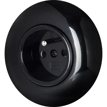 Elektrická zásuvka JLM Černá nástěnná Elektrická Zásuvka