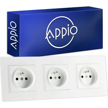 Elektrická zásuvka Elektrická Zásuvka nástěnná Appio bílá