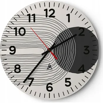 Hodiny Kuchyňské nástěnné hodiny 30x30 Abstrakce Moderní skleněné hodiny Tiché