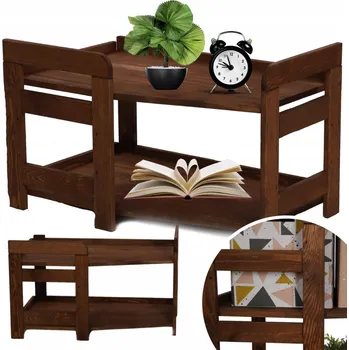 Dílenský regál Dřevěný skladový regál Wamar 44 x 72 x 44 cm, nosnost až 35 kg na polici