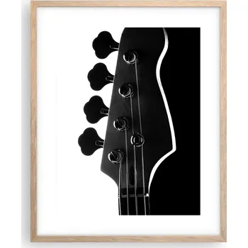 Obraz Obraz plakát na zeď v rámu světlý dub 40x50 kytara plakáty do obýváku