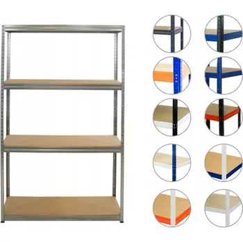 Dílenský regál Kovový regál pozink garážový skladový regál HELIOS 180x120x45 4x275 kg