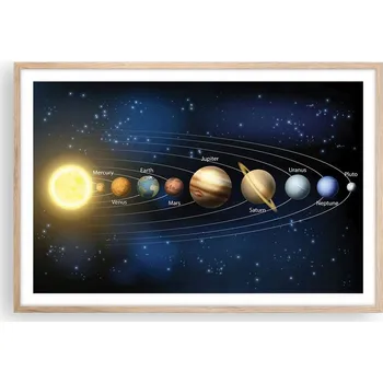 Obraz Obraz plakát v rámu světlý dub do obýváku 91x61 vesmír foto plakáty na zeď