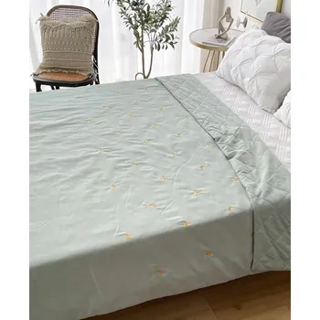 Prostěradlo Přehoz na postel estila polyester 200 cm x 230 cm zelený