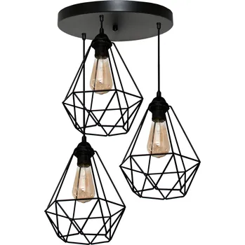 Závěsné stropní svítidlo DIAMOND 3 černé lustr stropní svítidla do obýváku