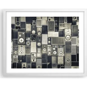 Obraz Obraz plakát na zeď v bílém rámu 50x40 abstrakce foto do obýváku