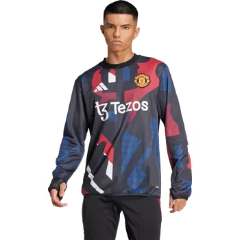 Pánská mikina Pánská předzápasová mikina Adidas Manchester United 24/25 vícebarevná
