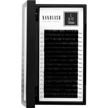 Umělé řasy Umělé řasy pro prodlužování Nanolash - 0.12 zakřivení C 10mm 16 proužků