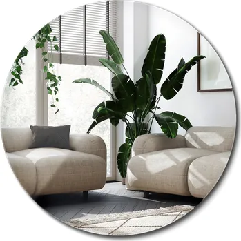 Zrcadlo Dekorativní Zrcadlo na Zeď pro Aranžmá Obývacího Pokoje Designové Kruhové Loft 90 cm