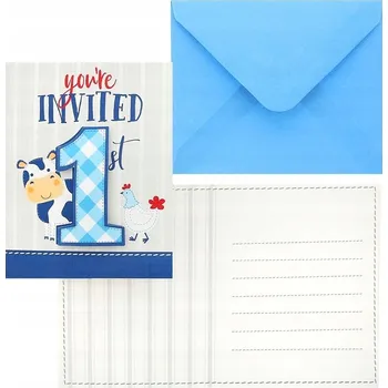 Obraz Pozvánky Farmhouse První narozeniny Godan 8 ks