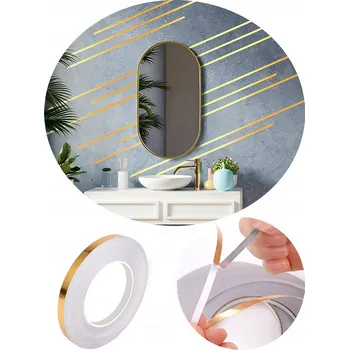 Lepicí páska Ozdobná páska Samolepící Zlatá Dekor 2 cm x 50 m