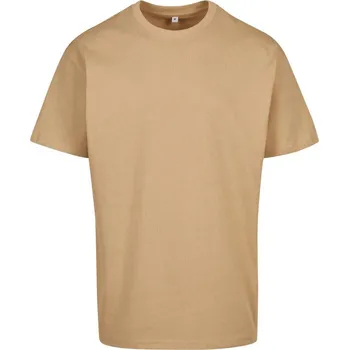 Build your Brand Pánské velmi silné oversize tričko BY102 Barva: Béžová, Velikost: L
