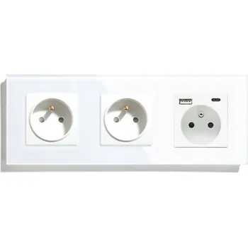 Elektrická zásuvka Elektrická Zásuvka USB nástěnná BSEED bílá