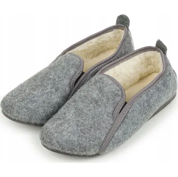 Pánské pantofle Pánské filcové bačkory zateplené beránkem vlna velikost 42