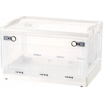 Úložný box SKLÁDACÍ PLASTOVÝ KRABIČKA ORGANIZÉR NA KOLEČKÁCH MODULÁRNÍ SKŘÍŇKA 27L