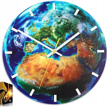 Hodiny NÁSTĚNNÉ HODINY GLOBE MAPA SVĚTA - ZAJÍMAVÝ DESIGN