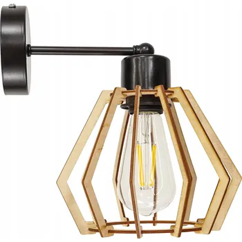 ZÁVĚSNÁ LAMPA STROPNÍ NÁSTĚNNÁ E27 DIAMANT DŘEVO