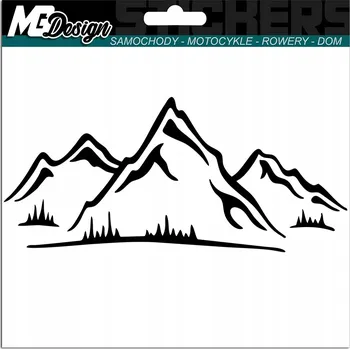 Samolepicí dekorace na vozidlo NÁLEPKA na auto HORY MOUNTAINS LES 15x7