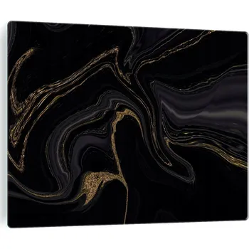 Varná deska Tvrzené sklo na indukční desku - motiv černý mramor