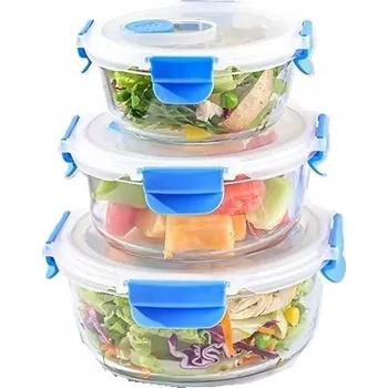 Dóza na potraviny Skleněná dóza POLIFACH HOME 3 ks 400/650/950 ml s víkem